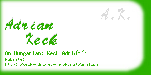 adrian keck business card